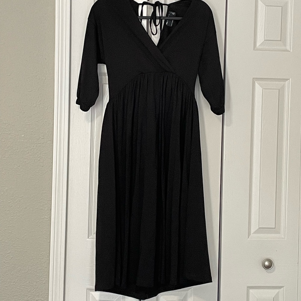 Black wrap dress